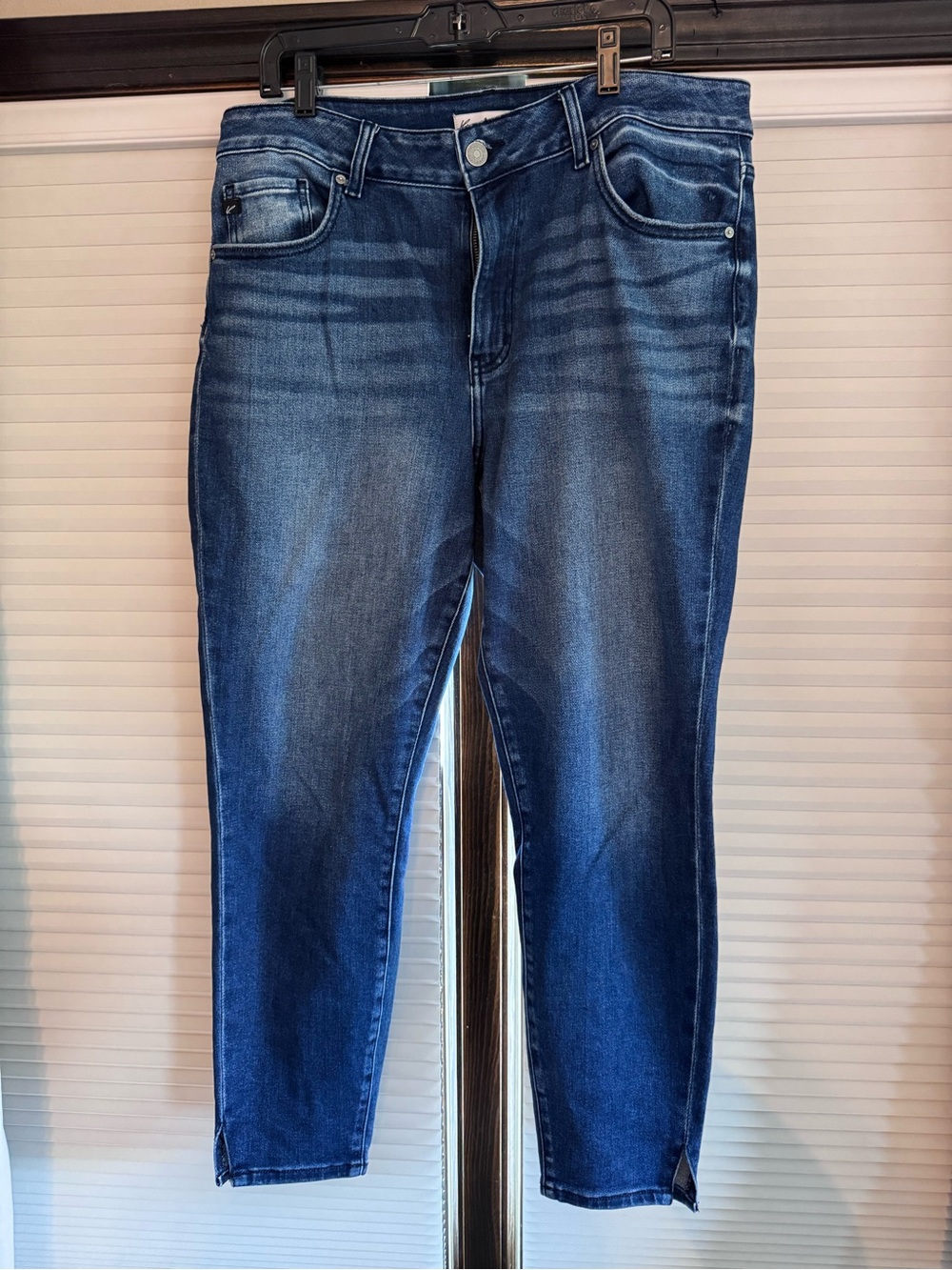 KanCan Dark Blue Ankle Crop Slim Jeans